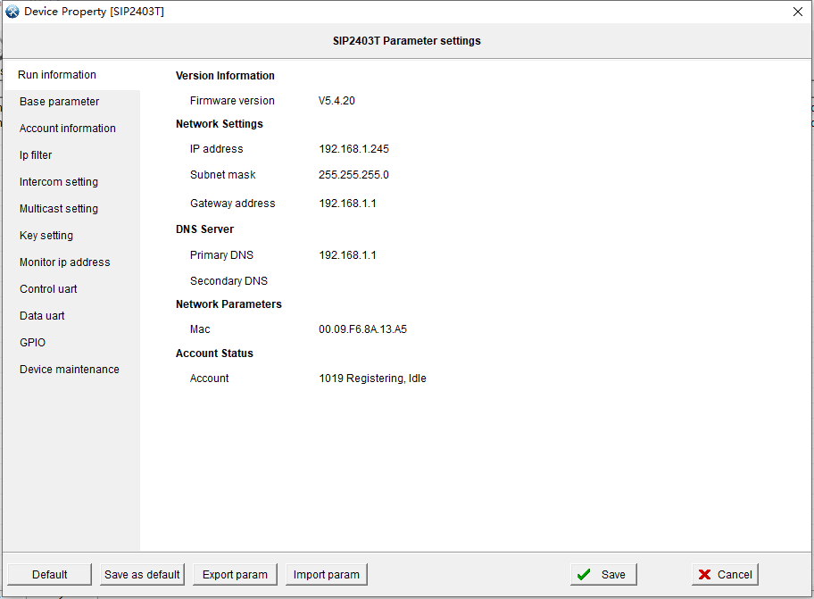 Instruções de configuração do terminal de intercomunicação